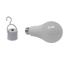 Store HD - LED Gl&uuml;hbirne E27 in Kaltwei&szlig;, LED Lampe mit Akku Batterien als Notfalllampe, E27 LED Fassung, Emergency Light inklusive Adapter mit Ein/Aus Schalter und B&uuml;gel