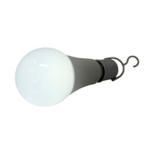Store HD - LED Gl&uuml;hbirne E27 in Kaltwei&szlig;, LED Lampe mit Akku Batterien als Notfalllampe, E27 LED Fassung, Emergency Light inklusive Adapter mit Ein/Aus Schalter und B&uuml;gel