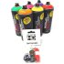 Montana Black Infra Spr&uuml;hdosen Set Neon Farben + Ersatzspr&uuml;hk&ouml;pfe - 6 x 400ml