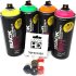 Montana Black Infra Spr&uuml;hdosen Set Neon Farben + Ersatzspr&uuml;hk&ouml;pfe - 4 x 400ml