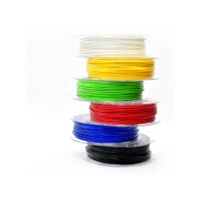PETG Filament Starterkit Wei&szlig;, Rot, Gelb, Gr&uuml;n, Blau &amp; Schwarz (6 x 0,33 kg) 1.75mm