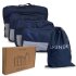 NATUMO Koffer Organizer Set  5-teilig, 4 Kleidertaschen + 1 W&auml;schesack  - Blau