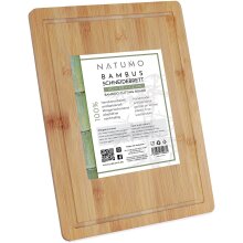 NATUMO &reg; Schneidebrett Bambus mit Saftrille, 40 x 30...