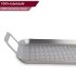 NATUMO &reg; Grillschale Edelstahl 33,5 x 18,5 x 5 cm, BBQ Grillkorb f&uuml;r Fleisch, Gem&uuml;se, Fisch, Gem&uuml;sekorb Grill-Zubeh&ouml;r, Grillschalen rostfrei (Grillfl&auml;che 25 x 16 x 1,5 cm) - 1 St&uuml;ck