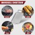 NATUMO &reg; Grillschale Edelstahl 33,5 x 18,5 x 5 cm, BBQ Grillkorb f&uuml;r Fleisch, Gem&uuml;se, Fisch, Gem&uuml;sekorb Grill-Zubeh&ouml;r, Grillschalen rostfrei (Grillfl&auml;che 25 x 16 x 1,5 cm) - 1 St&uuml;ck