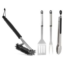 NATUMO Grillbesteck 4er Set Edelstahl, Lange...