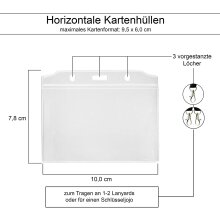 Horizontale Kartenh&uuml;llen im Kreditkartenformat 9,5 x 6 cm