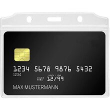Horizontale Kartenh&uuml;llen im Kreditkartenformat 9,5 x 6 cm
