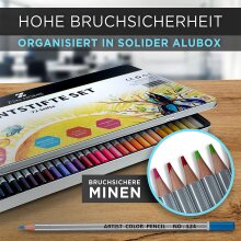 ZEN HOME - SMART LIVING | Profi Buntstifte Set &ndash; 72 Malstifte mit hoher Bruchfestigkeit &ndash; Buntstifte f&uuml;r Erwachsene K&uuml;nstler Kinder + Farblegende &amp; Blechdose