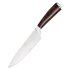 NATUMO Profi-K&uuml;chenmesser/ Santokumesser mit extrem scharfer Klinge, Hochwertiges Edelstahl Kochmesser mit Holzgriff (32,5 cm)