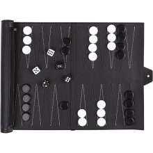 NATUMO - Backgammon Reisespiel, klassisches Brettspiel mit W&uuml;rfel &amp; Spielsteinen