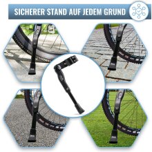 VELO ELEMENTS Fahrradst&auml;nder 24-28 Zoll, H&ouml;henverstellbarer Fahrrad Seitenst&auml;nder, Universal Bike Stand f&uuml;r Mountainbike, Rennrad, Trekking-Rad