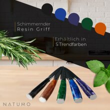 NATUMO K&uuml;chenmesser Set 9-teilig. HRC 56+ scharfes...