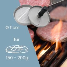 NATUMO Burgerpresse Set aus Hamburgerpresse und Burger...