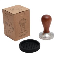 NATUMO Espresso Tamper  mit Holzgriff, Siebtr&auml;ger...