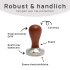 NATUMO Espresso Tamper  mit Holzgriff, Siebtr&auml;ger Zubeh&ouml;r, Kaffe Tamper Set Holz mit Tampermatte - verschiedene Gr&ouml;&szlig;en