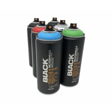 Montana Black 6x 400ml Basic Spr&uuml;hdosen Pack