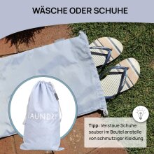 NATUMO Koffer Organizer Set  5-teilig, 4 Kleidertaschen + 1 W&auml;schesack  - Grau